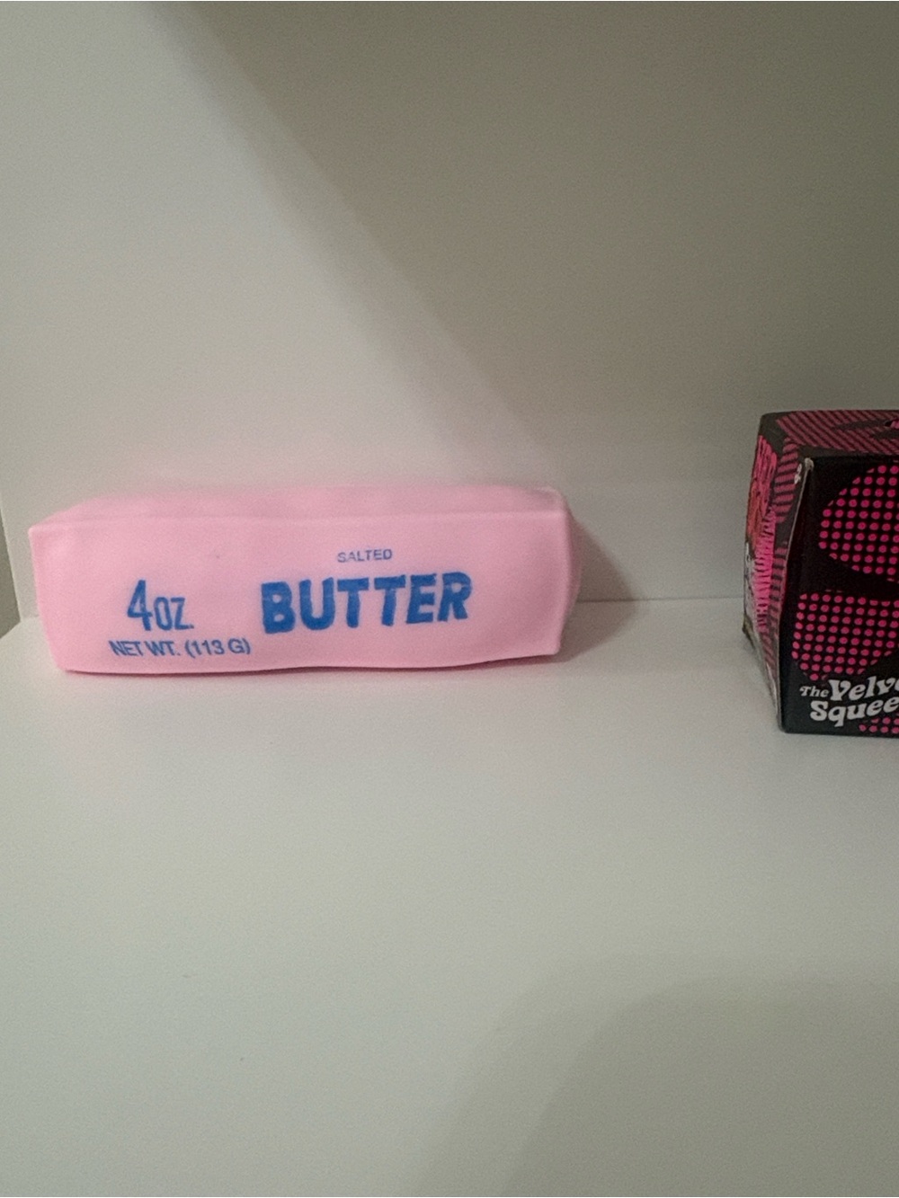 Pink CRUNCHY Velvety soft butter ( NEW, Sealed ) & Needoh Pink Ripples Squish.